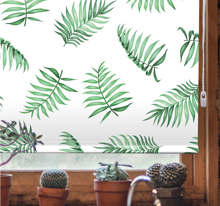 Green Palm Leaves Tree blind - TenStickers