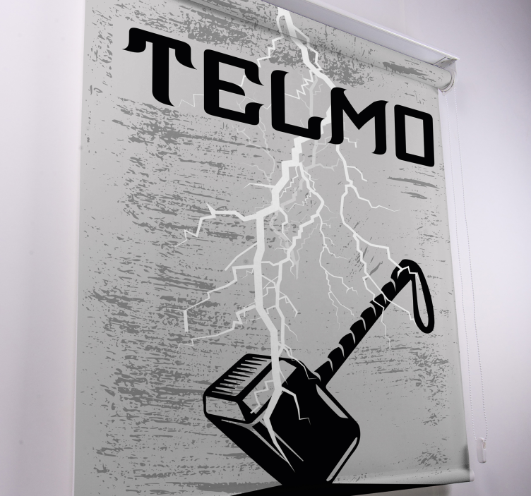Hero of hammer Geek roller blind - TenStickers