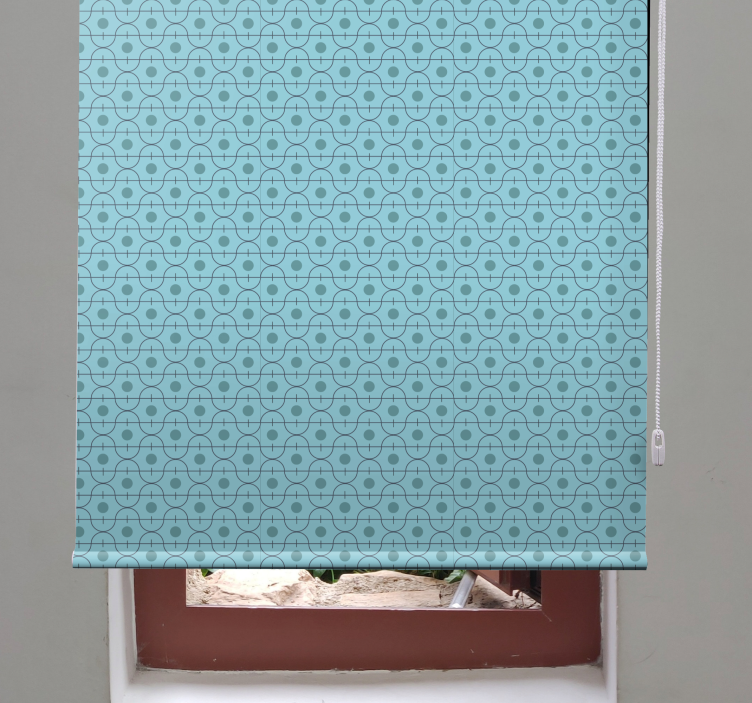 Blue intricate design texture and pattern roller blind - TenStickers