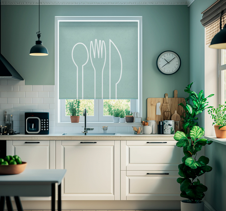 kitchen cutlery Kitchen blind - TenStickers