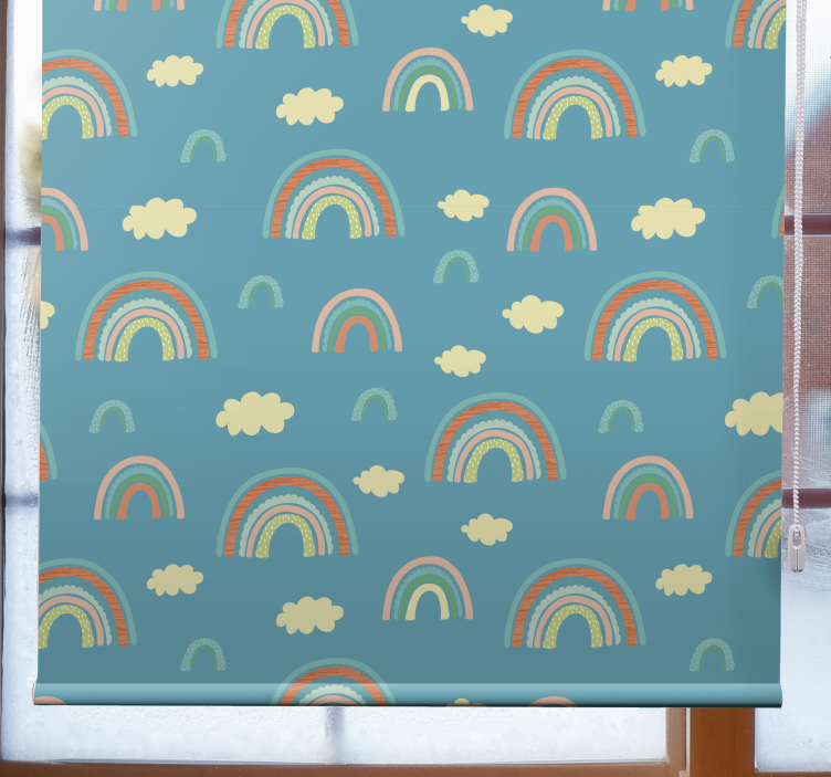 Lively rainbow motif children room roller blind - TenStickers
