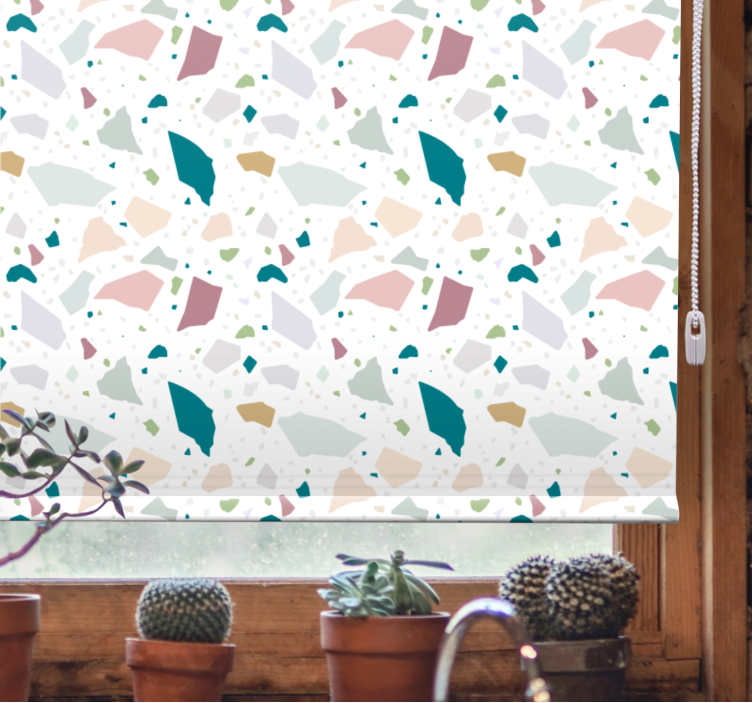 Mediterranean terrazzo  Texture pattern blind - TenStickers