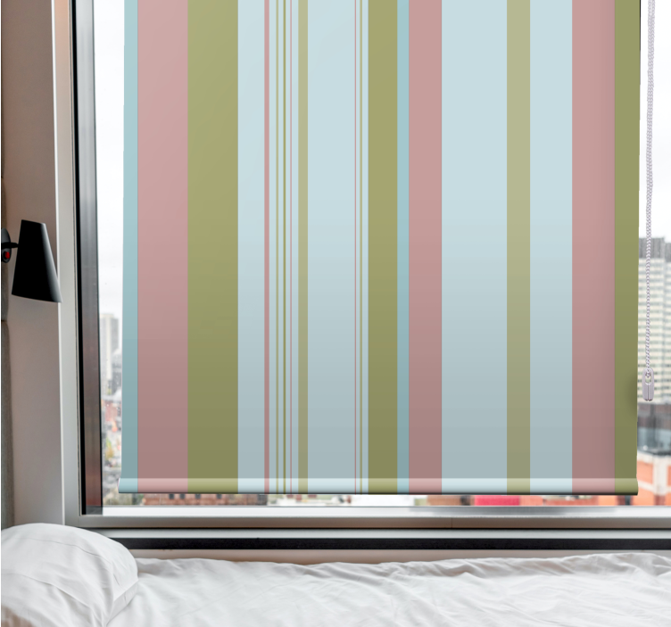 Modern roller blind with abstract striped design - TenStickers