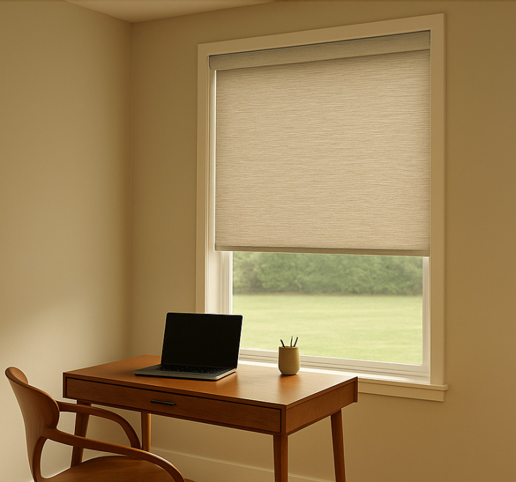 Modern trendy beige office roller blind - TenStickers
