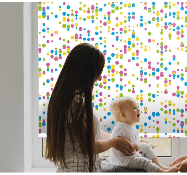 Multicolor dots design Childrens blind - TenStickers