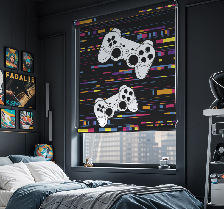 Multicolour remote console Geek blind - TenStickers