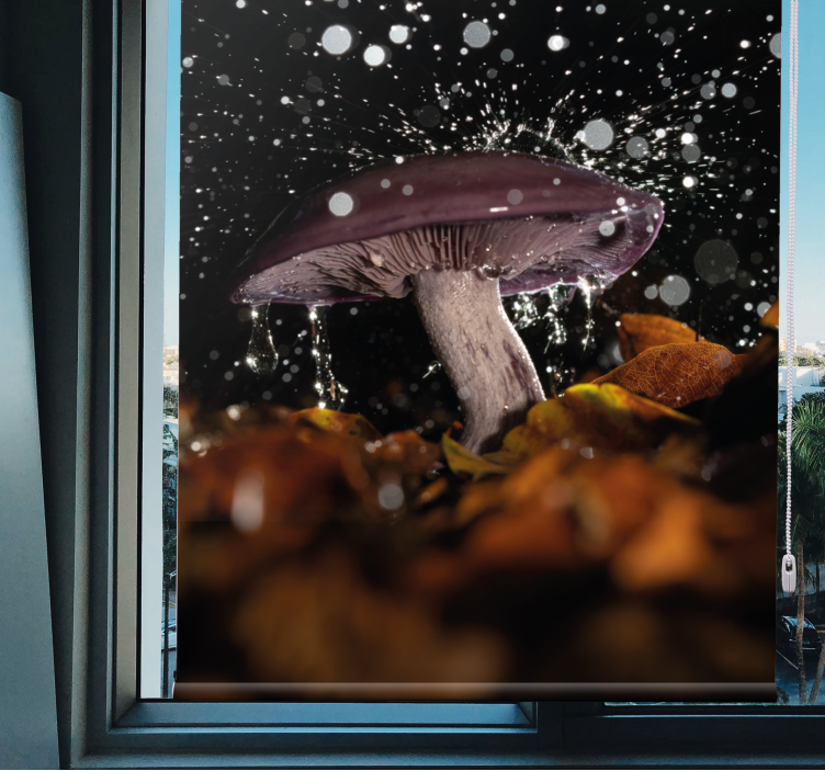 Mushroom with Splash roller blind - TenStickers