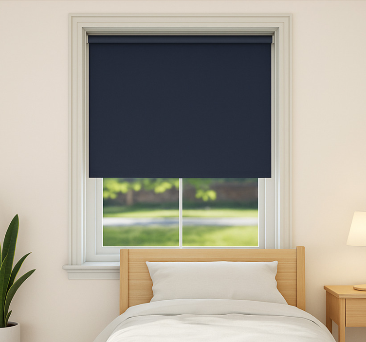 Navy blue design children room roller blind - TenStickers