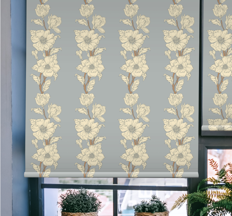 "New nostalgia style" magnolia flower blind - TenStickers