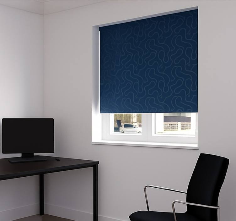 Night sky blue office roller blind - TenStickers