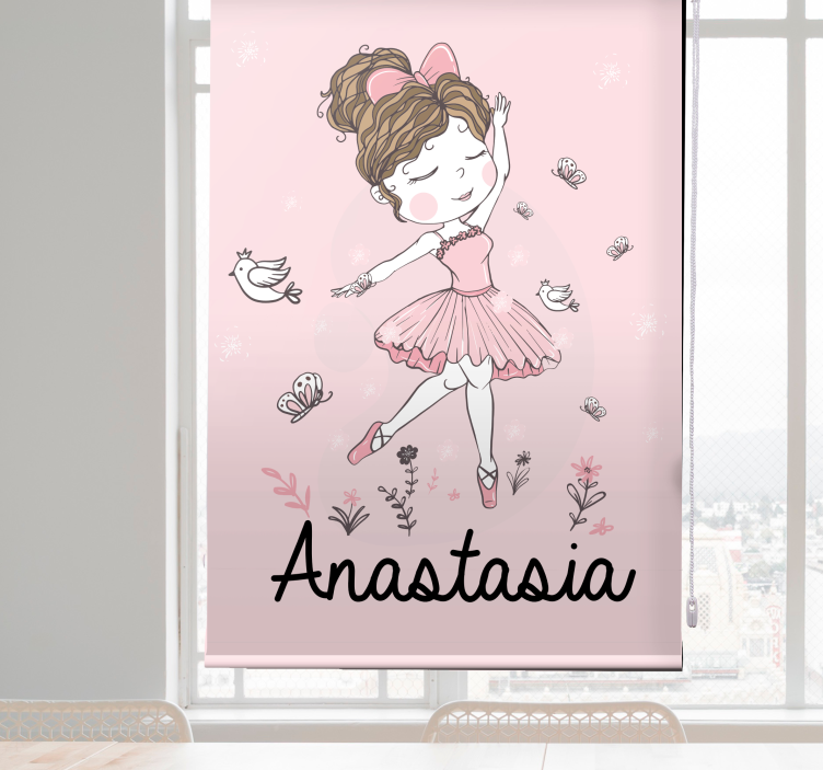 Nordic dancing girl Custom printed window shade - TenStickers