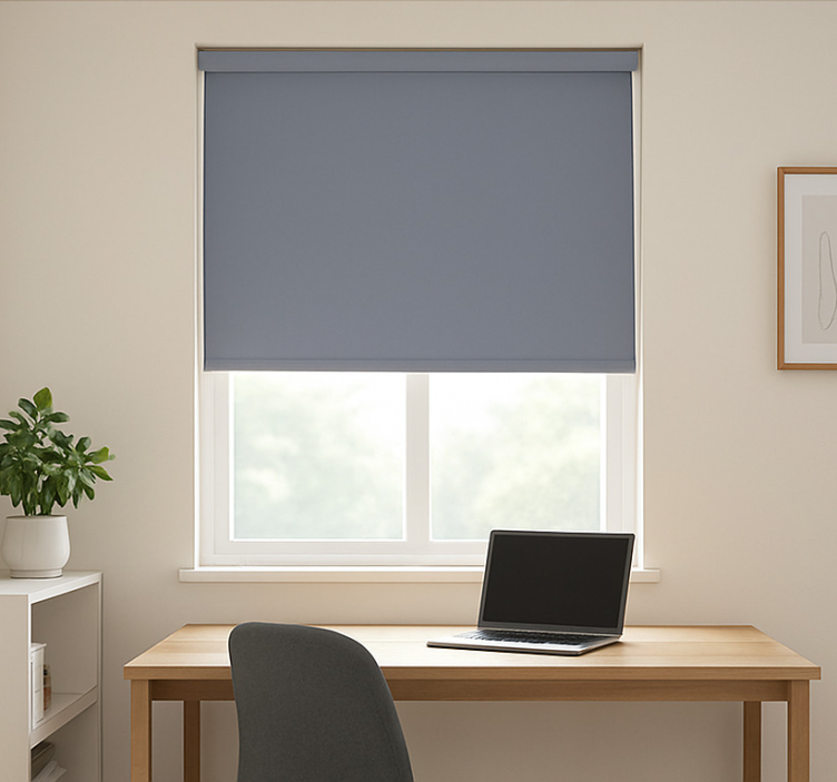 Normal grey office roller blind - TenStickers