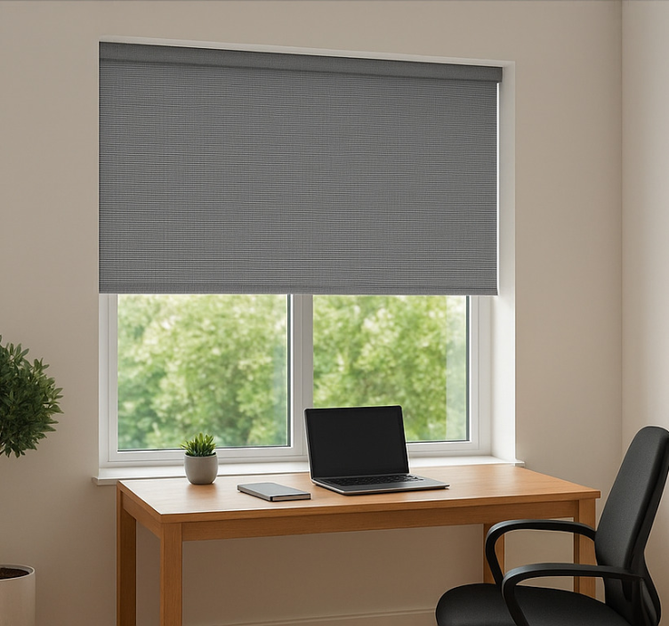 Office roller blind in grey wolf look - TenStickers