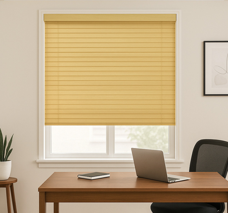 Office roller blind with a wooden feel - TenStickers