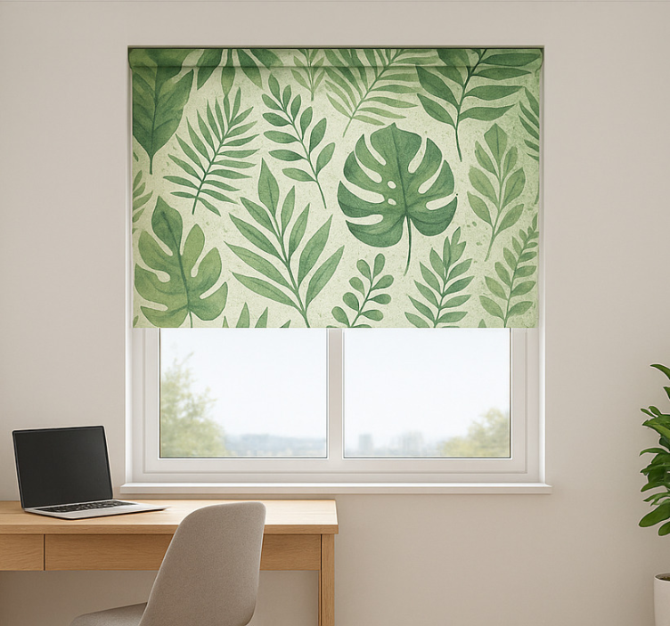 Office roller blind with natural ambiance - TenStickers