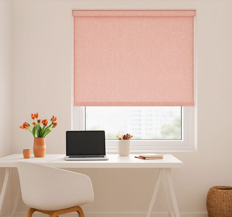 Office roller blind with pink cute pattern - TenStickers