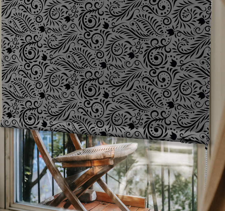 Ornate Swirl Patterns modern roller blind - TenStickers