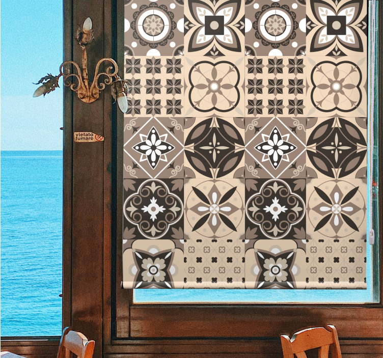 Ornate Tile Patterns texture and pattern roller blind - TenStickers