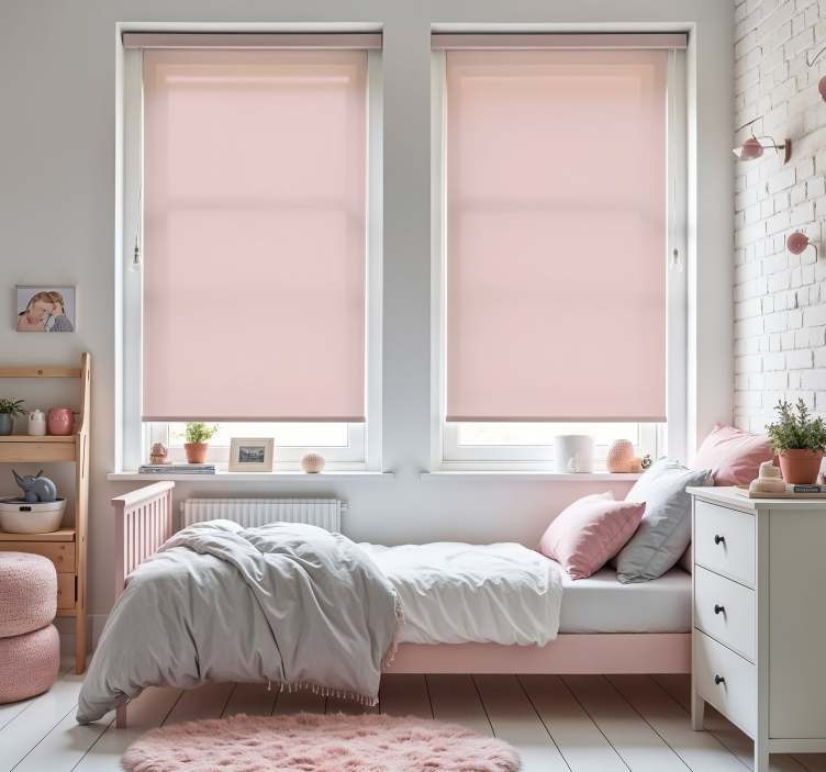 Pale pink children room roller blind - TenStickers