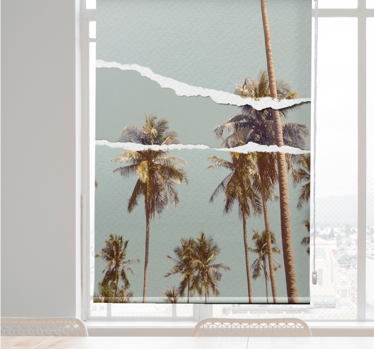 Palm summer design tree roller blind - TenStickers