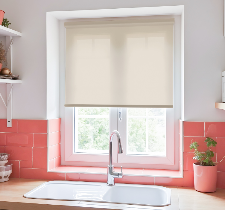 Pearl monocolor kitchen roller blind - TenStickers