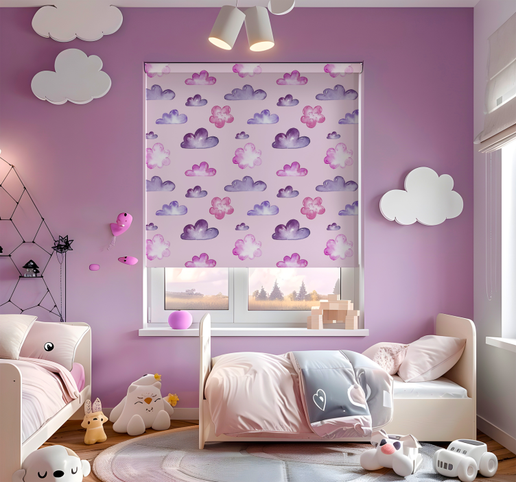 Pink pattern Cloud blind - TenStickers
