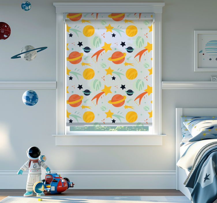 planets pattern Fun blind - TenStickers