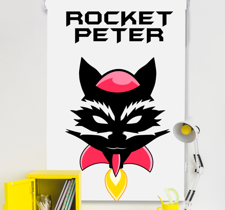 Playful Character Visage customise roller blind - TenStickers