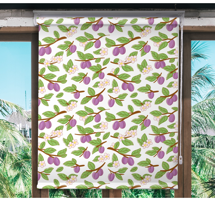 Plum Blossom Pattern fruit and vegetable roller blind - TenStickers