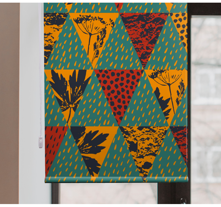 Rain geometric art Blind painting - TenStickers