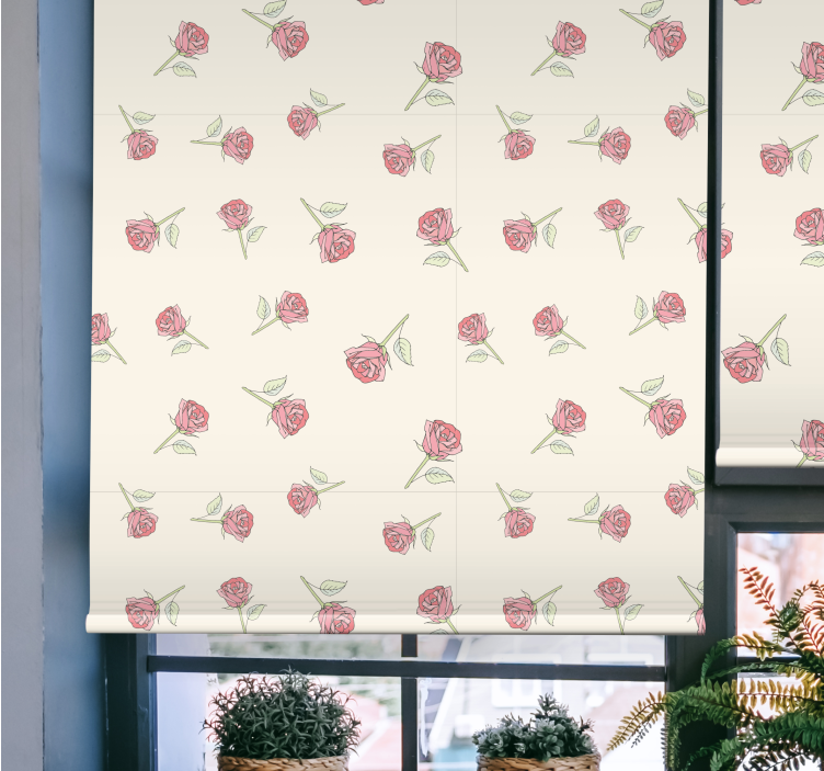 Romantic vintage rose pattern blind - TenStickers