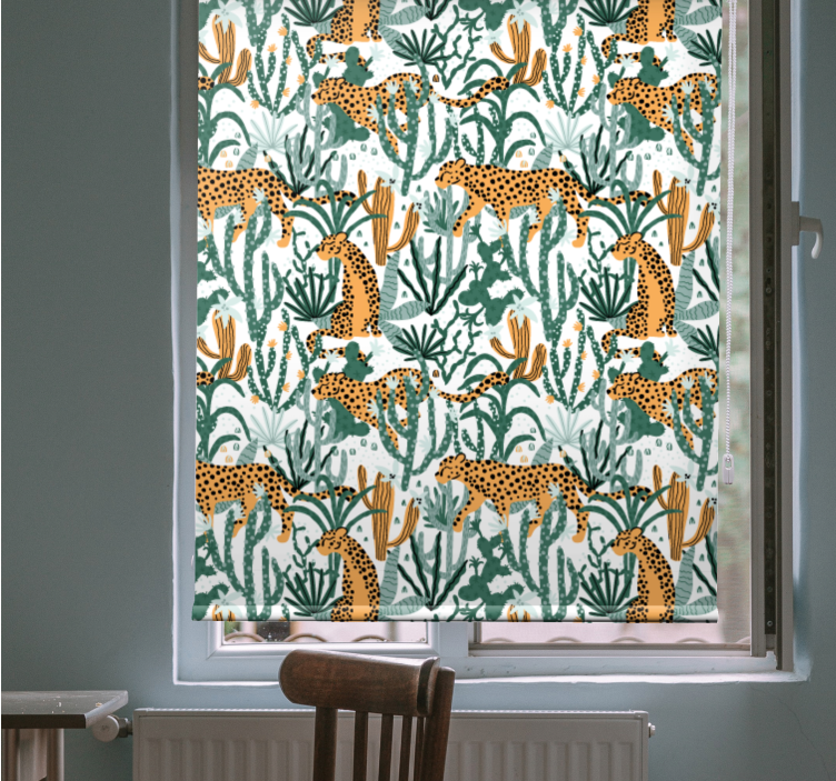 Safari Flora Fauna animal roller blind - TenStickers