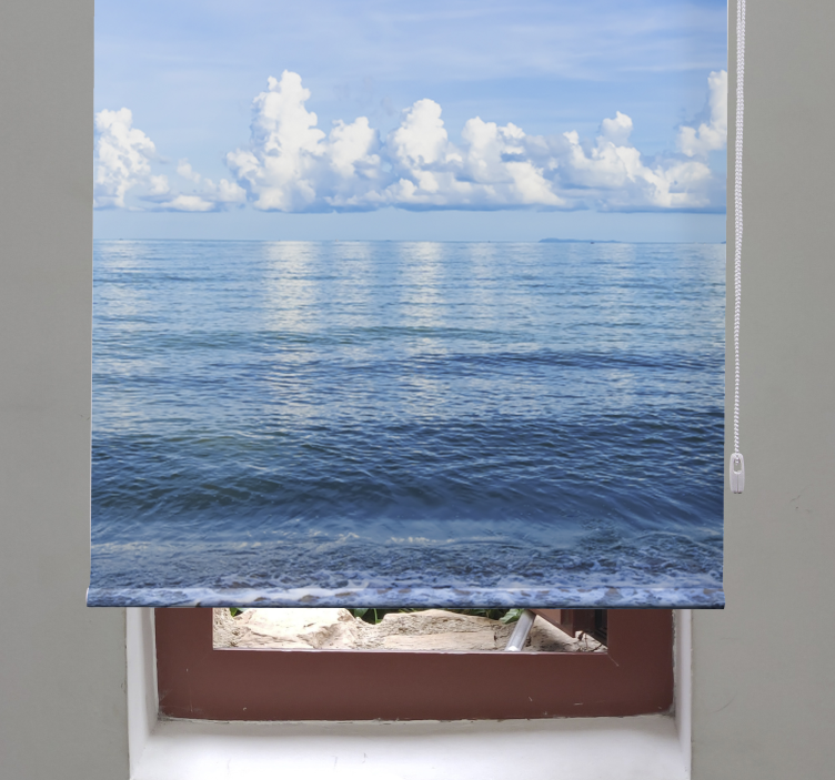 Sea with Cloud roller blind - TenStickers