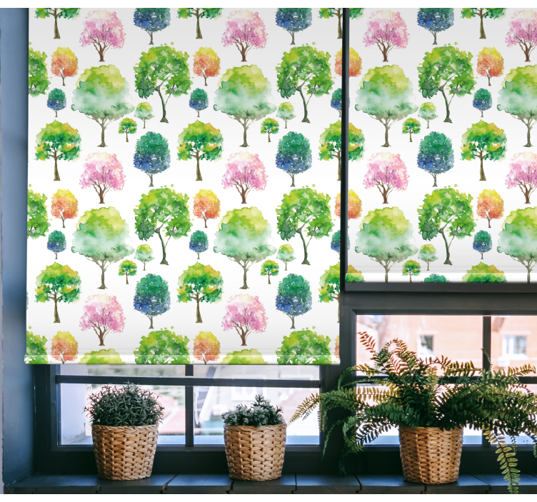 Seasonal pattern tree roller blind - TenStickers