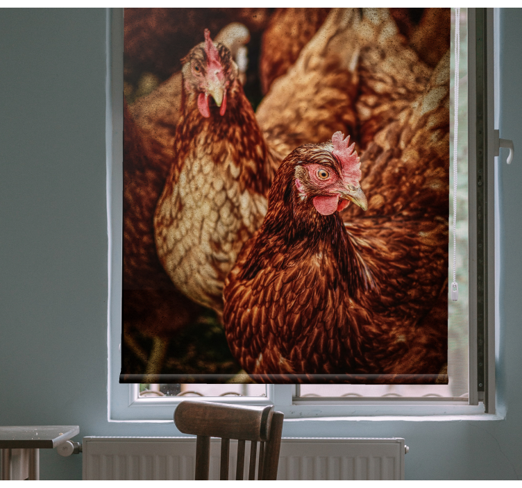 Serious brown chicken Various animal blind - TenStickers