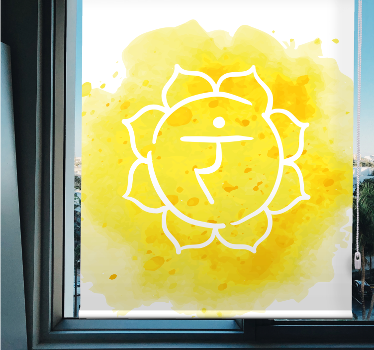 Solar Plexus Chakra Symbol Zen blind - TenStickers