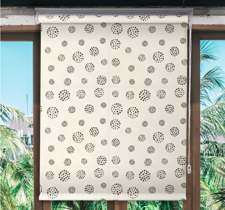Spotted Circular Pattern master bedroom roller blind - TenStickers