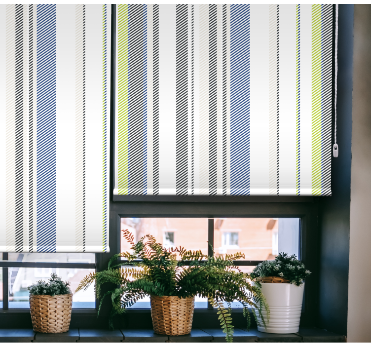 Striped nature pattern modern roller blind - TenStickers