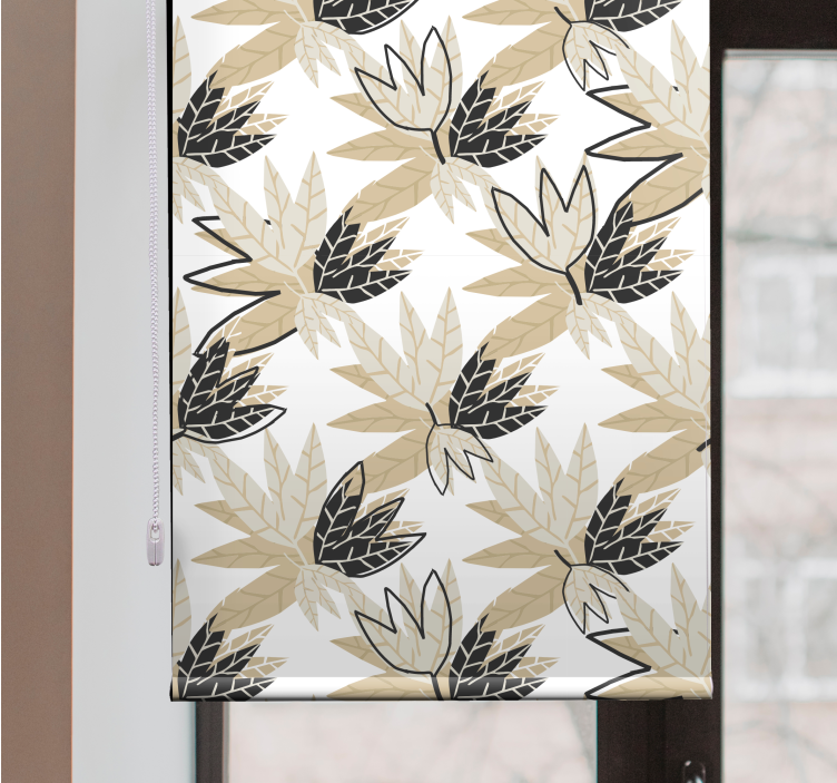 Stylish Leaf Motif flowers and plants roller blind - TenStickers