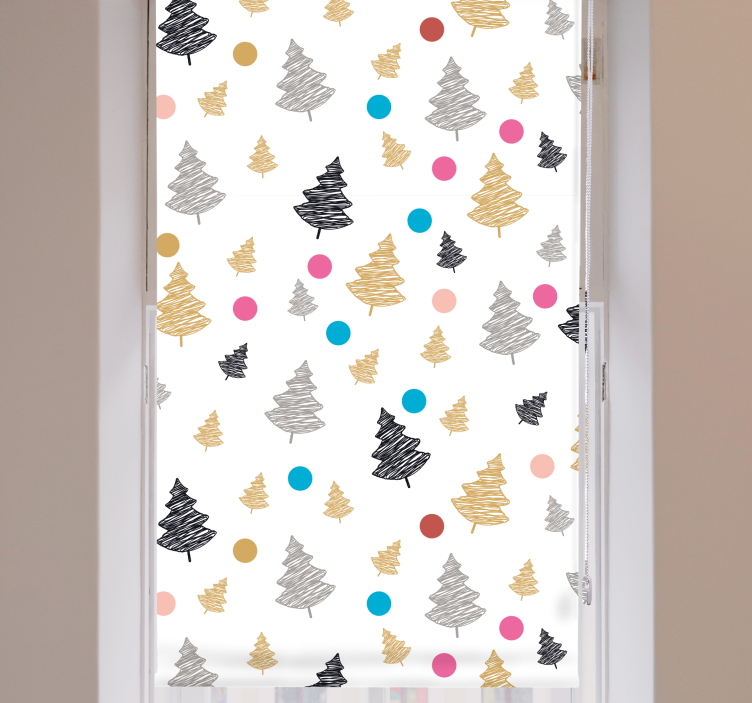 Stylized Abstract Pine tree roller blind - TenStickers