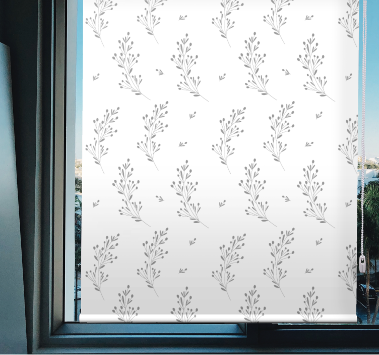 Subtle blossom motif flower roller blind - TenStickers