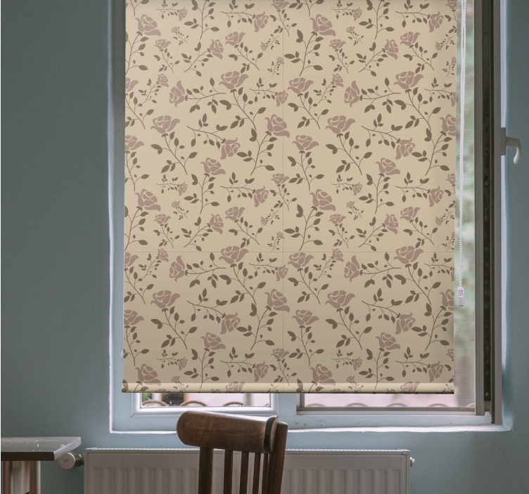 Subtle Botanical Features flower roller blind - TenStickers