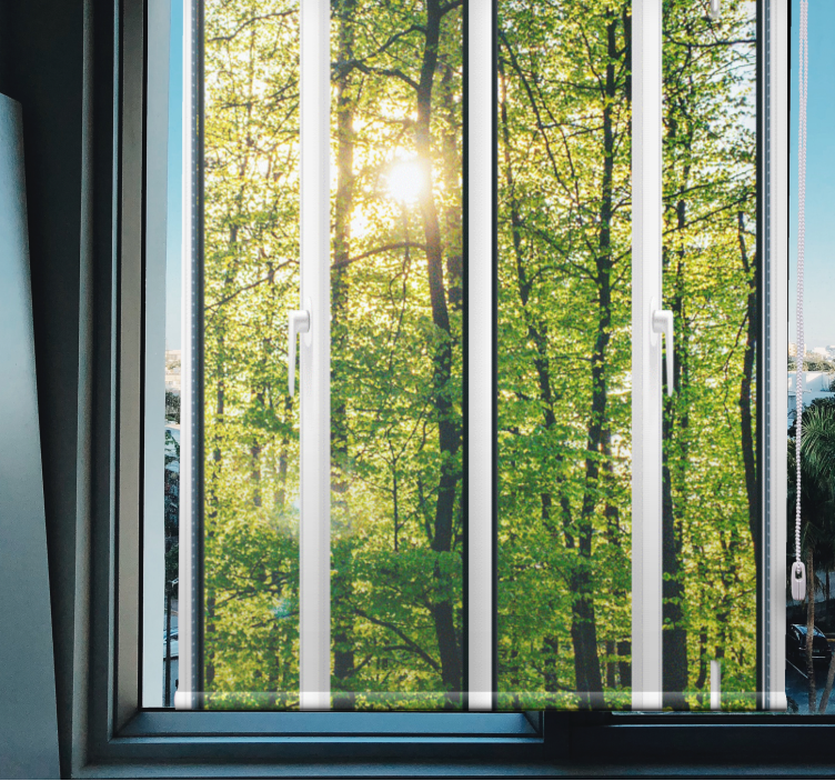 Sunlit Greenery tree roller blind - TenStickers