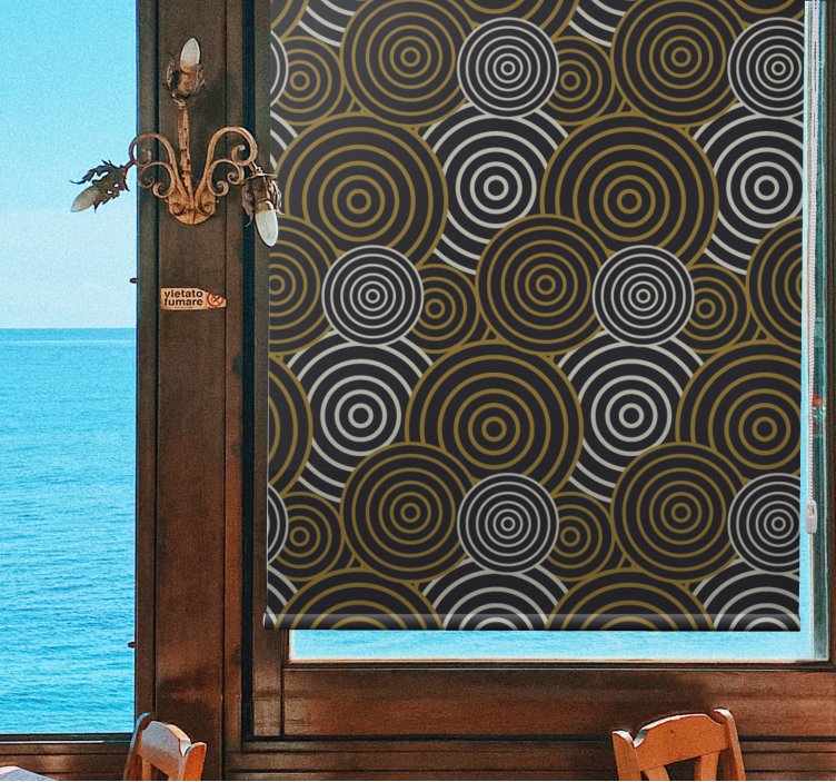 Texture and pattern roller blind concentric circle design - TenStickers