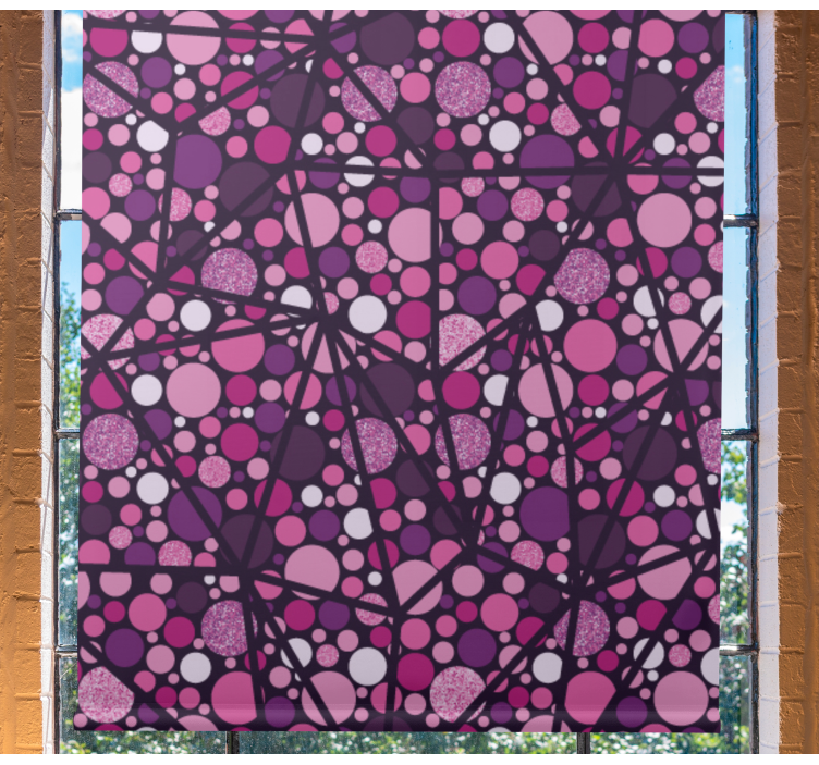 Texture and pattern roller blind geometric bubble design - TenStickers