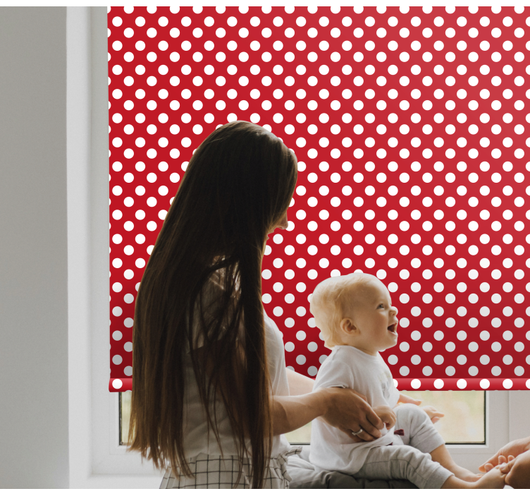 Texture and pattern roller blind polka dot design - TenStickers