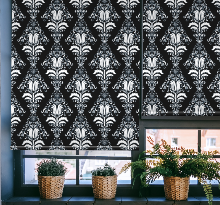 Timeless Botanical Motif elegant roller blind - TenStickers