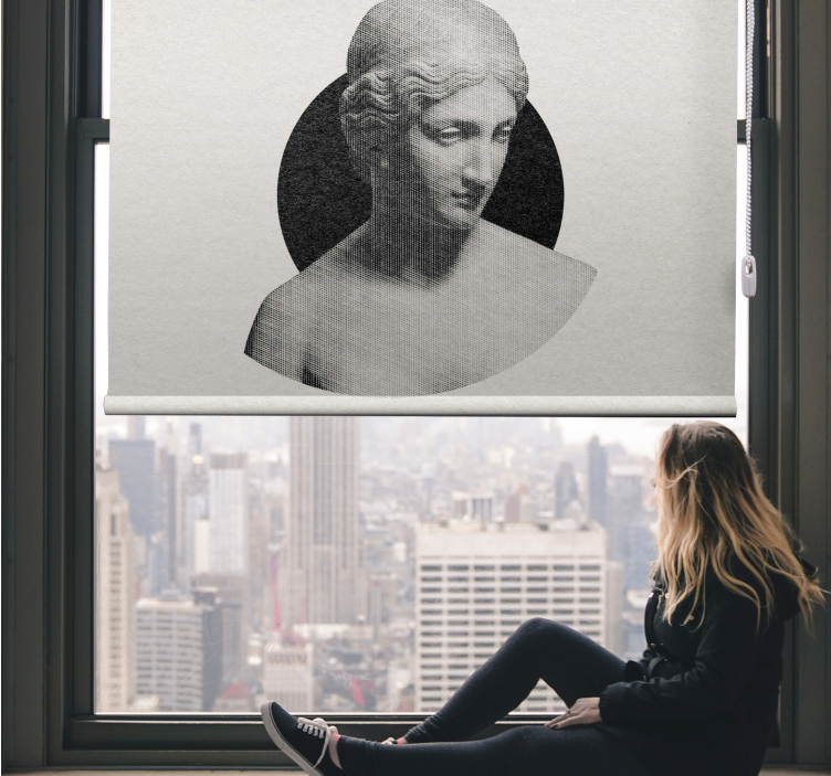 Traditional sculpture bust art roller blind - TenStickers