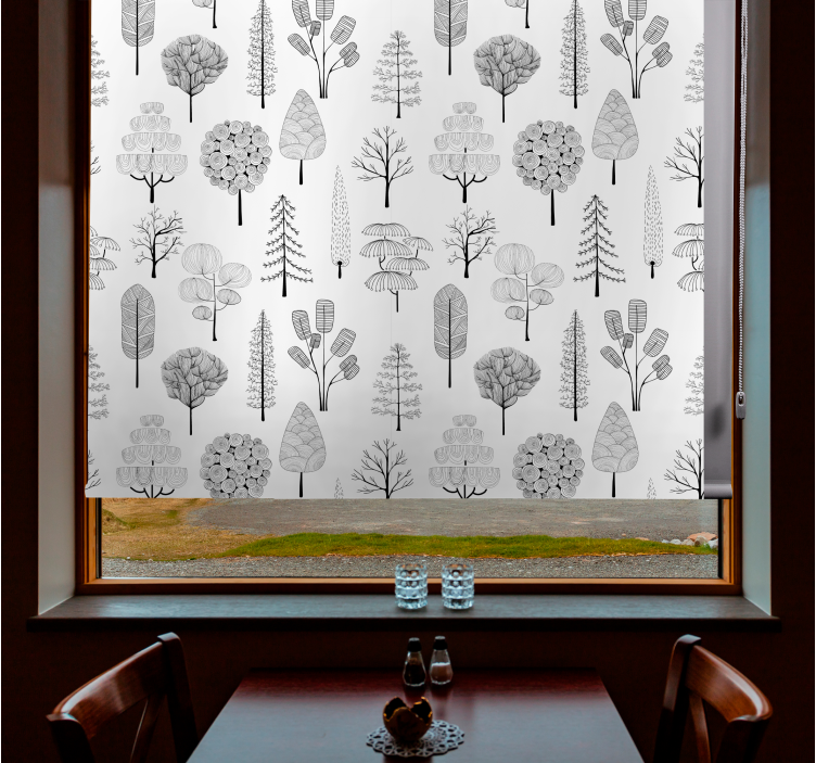 Tree pattern Modern blind - TenStickers