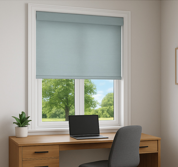 Trendy blue office roller blind - TenStickers